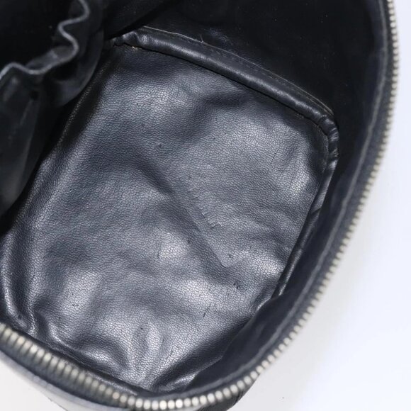 CHANEL Vanity Pouch Lamb Skin Black Gold CC - Picture 13 of 14